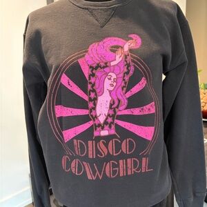 Disco Cowgirl Black Sweatshirt